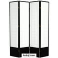 thumbnail image 7 of Red Lantern 7 ft. Tall Window Pane Shoji Screen - Black - 4 Panels, 7 of 7