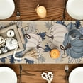 thumbnail image 7 of mubwai Blue and White Porcelain Pumpkin Ink 210 GSM Fall Table Runner, Seasonal Autumn Kitchen Dining Table Decoration for Home Party Decor 13x72 Inch, 7 of 7