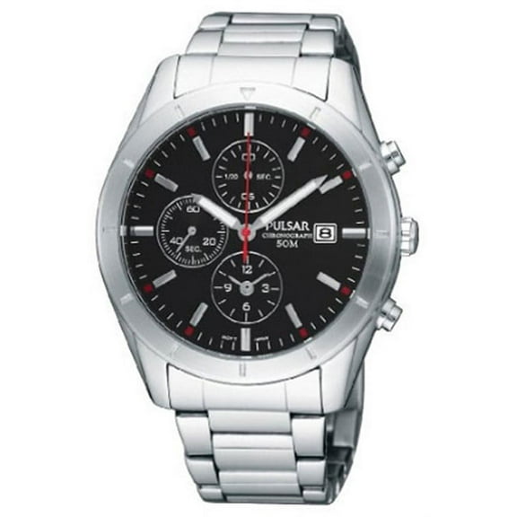 Pulsar PF8331 Men's Chronograph Stainless Steel Black Dial Watch