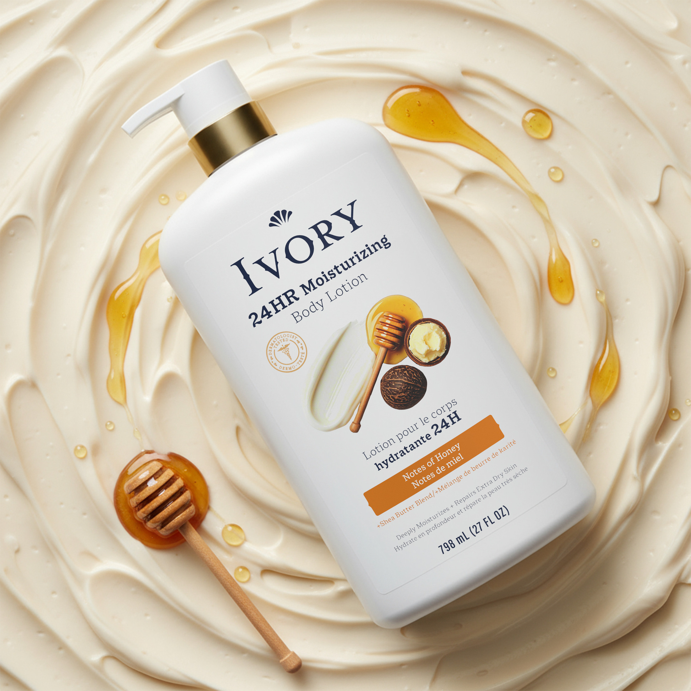 Ivory Body Lotion with Shea Butter, 27 fl oz photo 2