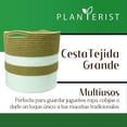 thumbnail image 2 of Planterist Cesta Organizadora Grande Tejida – Algodón Lavable, Plegable y Portable – Multiusos 33.5x34 cm para Almacenaje, Decoración y Ropa Sucia (Pátzcuaro), 2 of 8