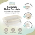 thumbnail image 2 of Dolu Nuve Foldable Baby Bathtub Collapsible Infant Bath Tub for Newborns, Beige, 2 of 5