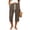 Coffee, variant on Capri Pants Women Relaxed Fit Waffle Knit Capris Elastic Drawstring Waist Side Pocket Summer Vacation Casual Cropped Trousers