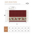thumbnail image 7 of Christmas Poinsettia Bath Rug 2x3ft Woven Bathroom Entryway Runner Rug,Red Plaid Xmas Botanical Washable Living Room Hallway Bedroom Kitchen Carpet with Tassels,Indoor Outdoor Throw Doormat, 7 of 7