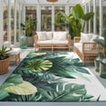 thumbnail image 2 of Area Rugs 2.7'x5', Tropical Leaves Carpet Runner Indoor Outdoor Rugs Home Decor Aesthetic, Watercolor Summer Botanical Leaf Plants Non Slip Mats Washable Accent Rug for Living Room Bedroom, 2 of 8