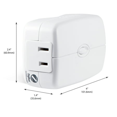 GE - Plug-In Smart Dimmer Light Switch - White