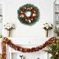 thumbnail image 4 of TanSiDing 1pcs Lifelike Artificial Christmas Wreath - Realistic Faux Greenery Decor, All-Weather Outdoor & Indoor Hanging Decoration for Holiday Party Home Door Wall 30cm, 4 of 6