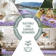 thumbnail image 6 of Purple Lavender Outdoor Rug for Patio/Deck/Porch, Non-Slip Large Area Rug 5 x 7 Ft, Spring Watercolor Wild Flowers Plant Indoor Outdoor Rugs Washable Area Rugs, Reversible Camping Rug Carpet Runner, 6 of 8