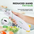 thumbnail image 3 of NutriChef 2 Blade Serrated Electric Kitchen Knife w/ Butcher Block Storage Tray, 3 of 7