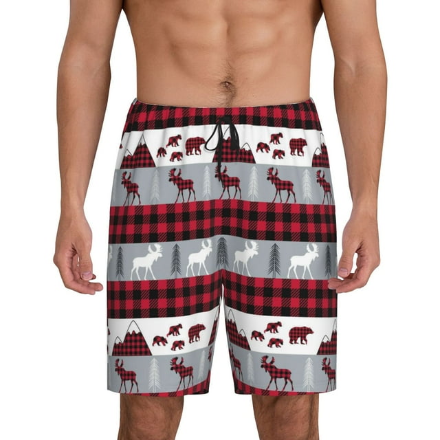 KLL Buffalo Plaid Forest Print Bikini Set for Women,String Two Piece Halter Top Triangle Bikini Set with Tie Side Bottom Sexy Swimsuit Bathing Suits-3X-Large