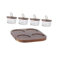 thumbnail image 3 of veasfak Bocal de Rangement Alimentaire en Verre Plateau de Service Divisé pour Salon Mariage Bonbons 4 Compartiments, 3 of 8