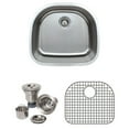 thumbnail image 2 of Wells Sinkware  Craftsmen Series 24-inch 18-gauge Undermount D-Shape Single Bowl Stainless Steel Kitchen Sink Package, 2 of 5