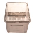 thumbnail image 2 of thinsony Reptile Turtle Tortoise Tank Vivarium Feeding Box with Basking Ramp Black, 2 of 7