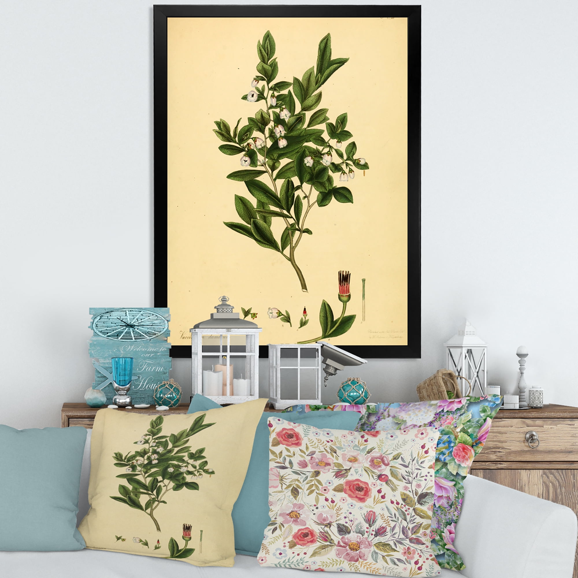 Designart 'Ancient Plant Life XXV' Traditional Framed Art Print