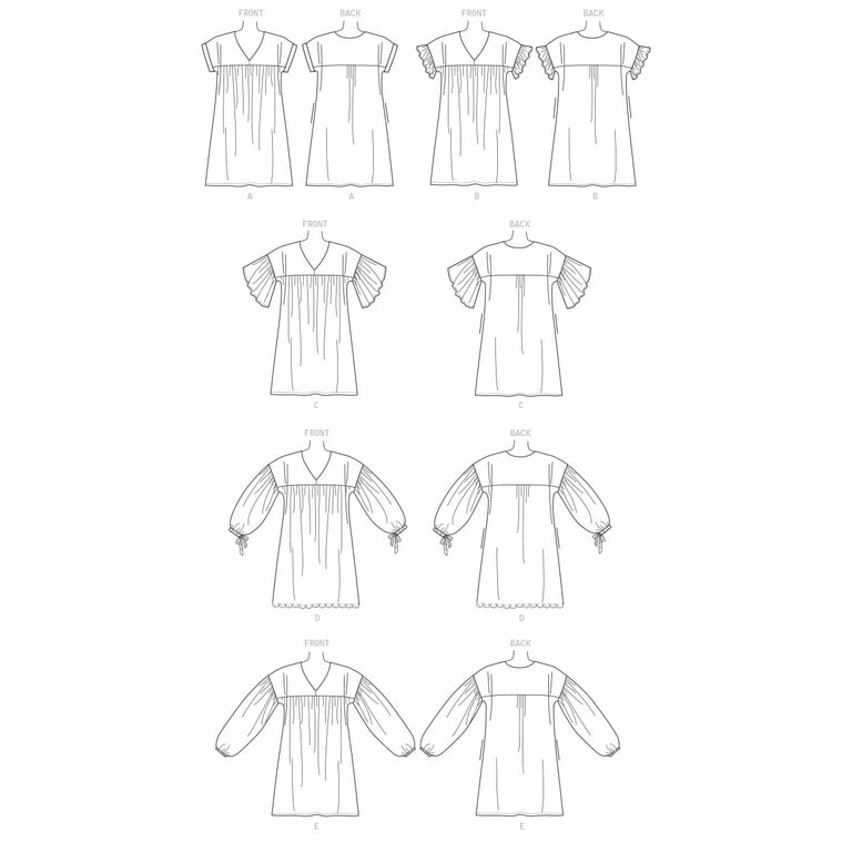 Uncut mccalls Sew sewing pattern 11546 8312 Misses' Dresses size xs-s-m  L-xl-xxl FF