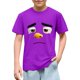 thumbnail image 1 of Blusas y camisas de manga corta con cuello redondo para niños y niñas, color liso, con estampado de expresión linda, manga corta, holgadas y cómodas, blusa para niña, 1 of 6