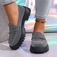 thumbnail image 6 of Willtoo Womens Glitter Platform Loafers Slip On Chunky Sole Casual Dress Shoes Non Slip Comfort Walking Flats for Office Daily Street Wear, 6 of 6