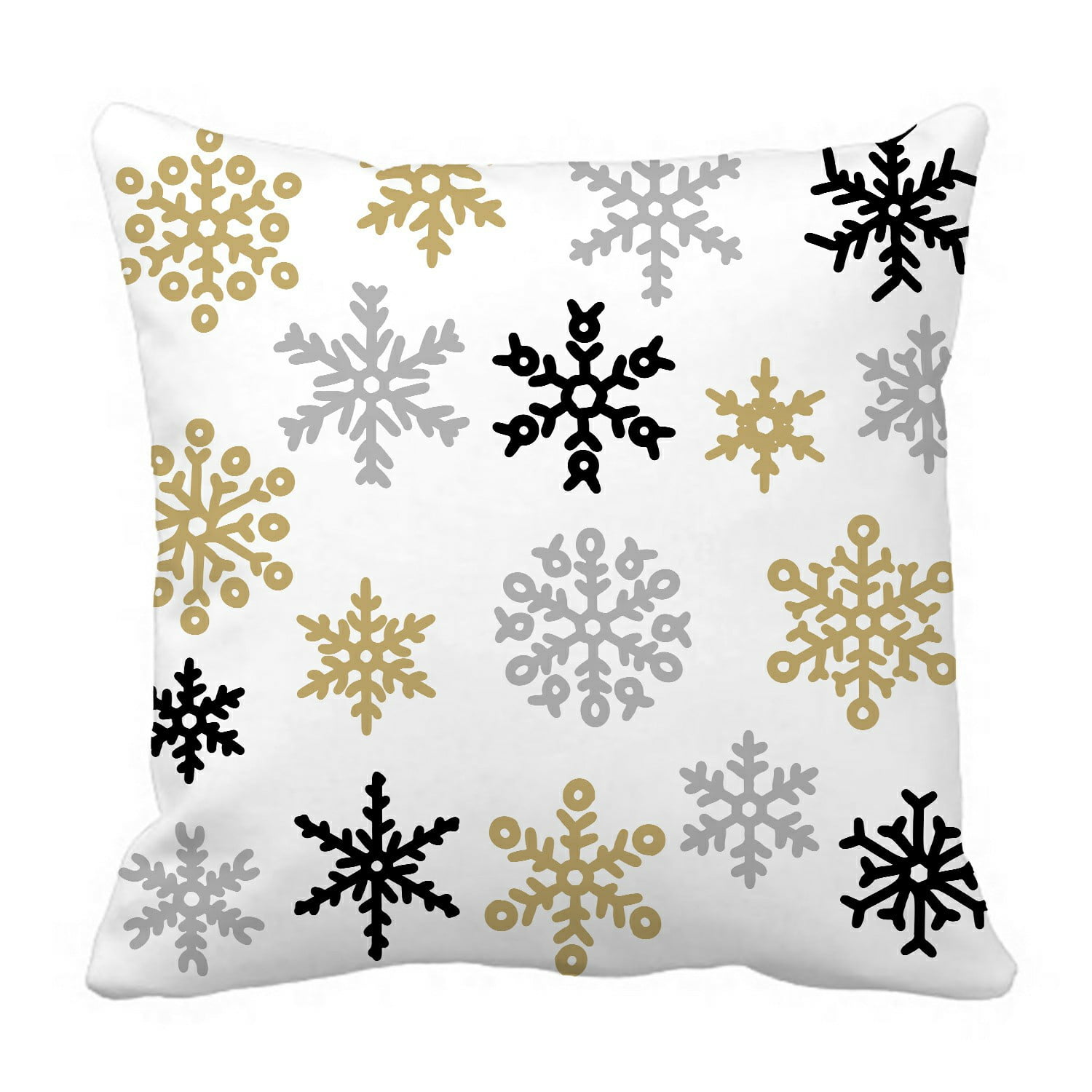 ECZJNT Set of gold and silver snowflakes Pillow Case Pillow Cover