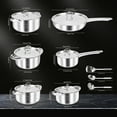 thumbnail image 2 of 15 Piece Stainless Steel Cookware Set, Pots and Pans Set with Lids Non Toxic, Kitchen Induction Cookware with Utensil Sets For Oven & Dishwasher ,Heavy Premium Kitchen Cooking, 2 of 10