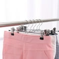 thumbnail image 4 of Metal Clothes Hangers with Clips | Heavy Duty Skirt Dress Shirt Blouse Coat Organizer | Space-Saving Foldable Design | 10 Pack | 30cm x 12cm | Multi-Purpose Wardrobe Closet Hanging Solution, 4 of 9