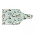 thumbnail image 1 of Animal Cutting Board, Sparrows Birds Leaves Branches Pine Trees Watercolor Image Art, Decorative Tempered Glass Cutting and Serving Board, Wine Bottle Shape, Multicolor, by Ambesonne, 1 of 1