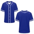 thumbnail image 2 of Uootdi Summer Tops for Women V Neck Contrast Trim Button Front Short Sleeve Relaxed Fit Shirts Baseball Sport Breathable Workout Tees Women, 2 of 8