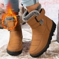 thumbnail image 2 of Fsgntruao Snow Boots for Women Fashion Winter Shoes Warm Round Toe Mid Heel Medium Tube Boots, 2 of 6