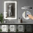 thumbnail image 5 of MINKUROW LED Bathroom Mirror,24" x 32" ,Bathroom Mirror with Lights,LED Mirror for Bathroom,Lighted Bathroom Mirror,Anti-Fog Dimmable Adjustable Light Makeup Mirror, 5 of 7