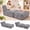 Gray, variant on LaoGeoRon Bean Bag Chairs, 2-in-1 Convertible Bean Bag Chaise Lounger, Memory Foam Bean Bag Chair for Adults with Detachable Ottoman
