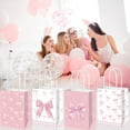 thumbnail image 3 of 12 Pack Pink Bow Bags, Pink Bow Gift Bags with Handles, Coquette Pink Bow Goodie Bags Pink Bow Party Favor Bags, Pink Bow Paper Treat Candy Snack Bags for Girls Birthday Baby Shower Wedding, 3 of 7