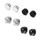 thumbnail image 1 of Juego de pendientes de acero inoxidable Juego de pendientes negros para hombre Juego de moda múltiple, 1 of 6