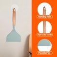 thumbnail image 3 of ACDANC 2Pcs Fish Spatula,Non Scratch Pan Surface Pancake Spatula,Flexible Cooking Edge Small Silicone Spatula,Green&Red,10.63*4.65*1.18in, 3 of 7