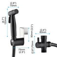 thumbnail image 3 of Stainless Steel Handheld Toilet Bidet Sprayer Set , Bidet Attachment Accessory Kit,Wall Mounted /Toilet Tank Mounted,Muslim Shower for Self Cleaning,Matte Black, 3 of 9