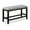 Dark Brown, variant on Xukmct Fabric Upholstered Padded Seat Wood Frame Counter Height Dining Bench