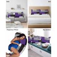thumbnail image 6 of Purple Grey Body Pillow Covers, Modern Purple Geometric Soft Bed Throw Pillowcases Breathable Cooling Long Lumbar Body Pillow Sham Cover for Bed Sofa 20''x54'', 6 of 7