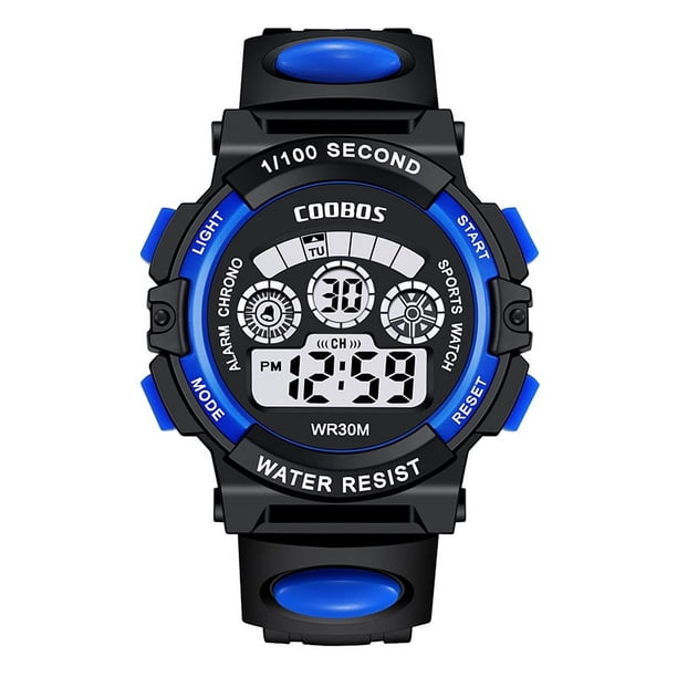 Reloj electrónico multifuncional para niños, colorido, resistente al agua, para estudiantes