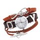 thumbnail image 1 of Reloj de pulsera con patrón de oscilación de corazón de cuarzo con correa de cuero de PU para mujer a la moda (marrón), 1 of 4