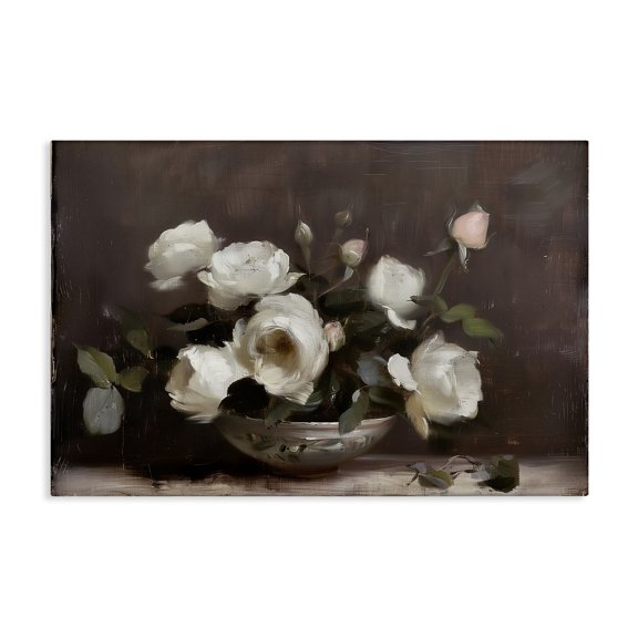 Stupell Industries Transitional Traditional Rose Still Life Canvas Art, 24 x 16, by Annabelle Hall