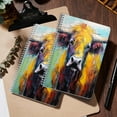 thumbnail image 5 of Spiral Notebook,College Ruled Journal,8.26" x 5.71" 50 Sheets/100 Pages,2 Pack - Colorful Painting of Highland Cow Portrait on White Background, 5 of 7
