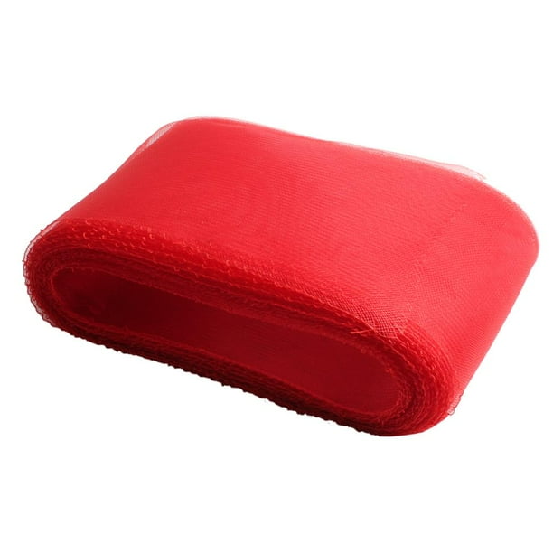 CRINOLINE TRENZA FLEXIBLE DE SINAMAY DE CRIN DE CABALLO DE 16 CM DE ANCHO, TOCADO DE NOVIA rojo