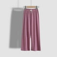 thumbnail image 4 of NAISIBABY Girls Wide Leg Pants, Thin Loose Elastic Waist Solid Color Soft Casual Comfy Pants Pink 9T, 4 of 6