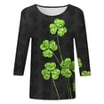 thumbnail image 4 of Ierhent St. Patrick's Day Decorations Womens T Shirt Womens Shirts Print Graphic Tees Cute Shirts Casual Short Sleeve Black,S, 4 of 4