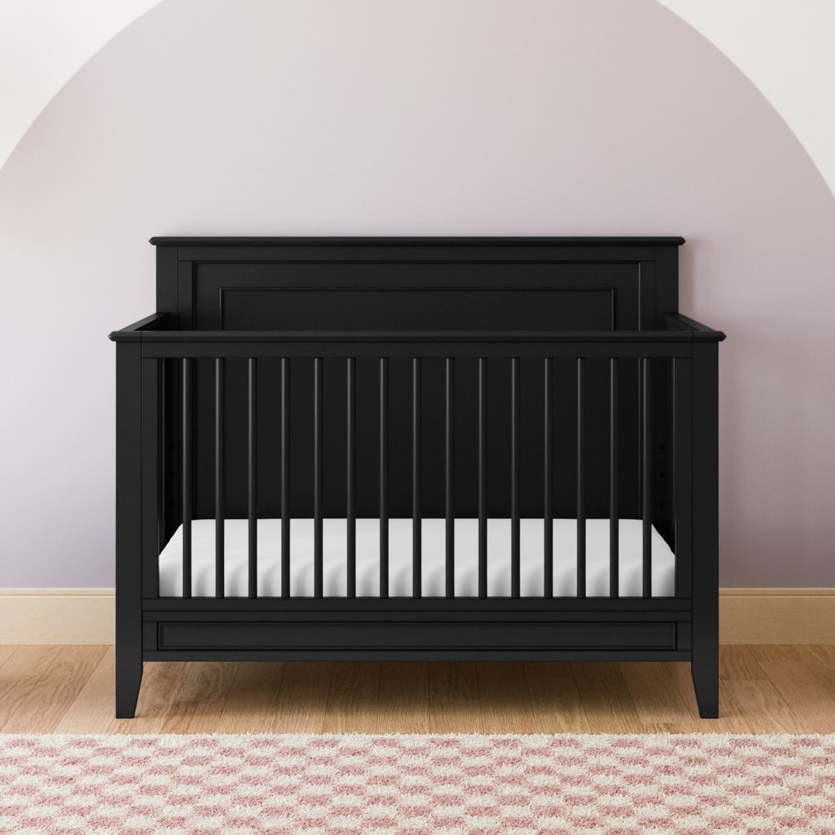 Storkcraft Solstice 5-in-1 Convertible Baby Crib, Black