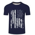 thumbnail image 2 of Pxiakgy shirts for men Men T Shirt Independence Day 3D Digital Printing Casual Basic Tee Tops Men Formal Shirts Dark blue + XXL, 2 of 3