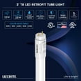 thumbnail image 7 of LUXRITE 3FT LED Tube Light, T8, 12W=25W, 3000K-6500K, 1560LM, 320 Beam, Ballast Compatible, Damp & UL Listed 30 Pack, 7 of 7