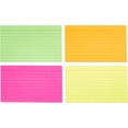 thumbnail image 4 of Ruled Index Flash Cards for Studying and Note Taking, Color Coding, Assorted Neon Colors, 3" x 5", 300-Count, 4 of 6
