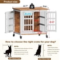 thumbnail image 6 of POAO 27"Heavy Duty Dog Crate Furniture with Name Tag, Dog Kennel Indoor for Small Dogs, Double-Doors Sturdy Metal Dog Cage for Anxiety Dog, 6 of 9