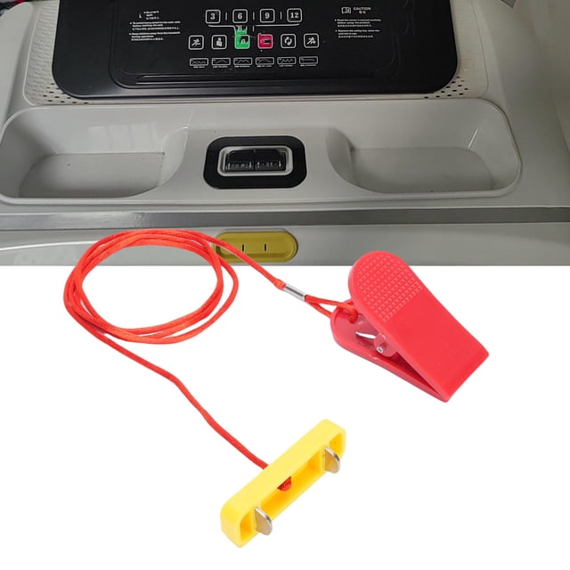 Clave de Seguridad de la Cinta de Correr, Interruptor de Parada de Emergencia de la Cinta de Correr Portátil Clamp Fuerte Doble Inserto para El Gimnasio