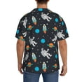 thumbnail image 7 of Goofa Space Printed Men's Casual Short-sleeved Shirt,Lightweight Breathable Button-down,Summer Casual men's top,Versatile Fashion shirt-Large, 7 of 7