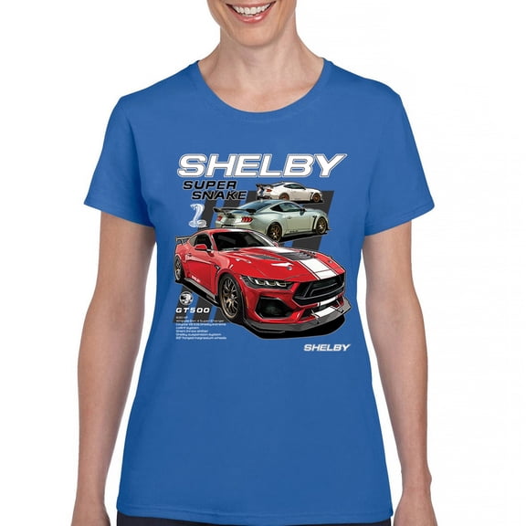 Ford Shelby Super Snake GT500 T-Shirt American Mustang Cobra Racing Women's Tee